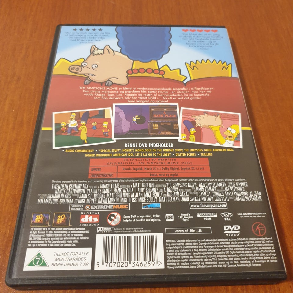 The Simpsons MOVIE, instruktør David Silverman, DVD