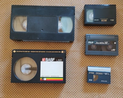 VHS videomaskine,   kopiering af videobånd til dvd, Video 8 , HI 8 , Digital 8 , Mini DV , VHS-C , S
