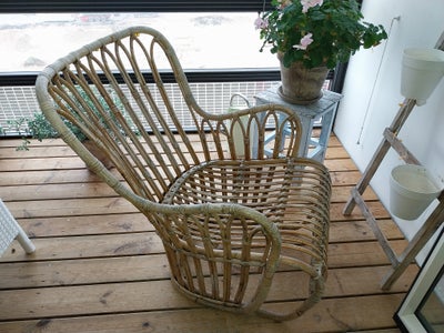 Kurvestol, Sika "tulipan", Design Tove Kindt Larsen, Perfekt kurvestol med patina, samt rullebord, k