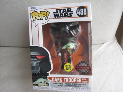 Funko Pop #488 Dark Trooper with Grogu, Star Wars.
Har aldrig været ude af æsken.
Har aldrig stået i