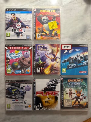 Diverse spil, PS3, Fifa 14
Kung Fu Panda
Little Big Planet
The Legend Of Spyro Dawn of the dragon
Fo