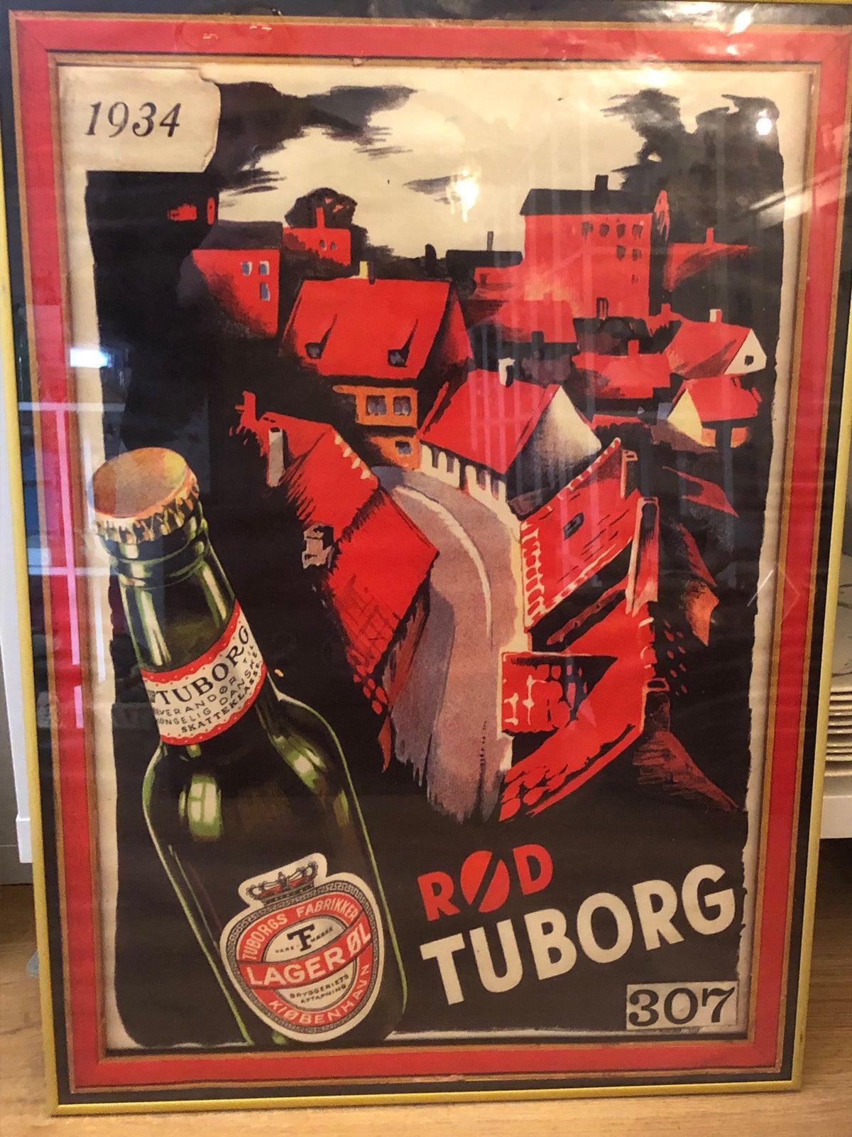 Plakat, Rød Tuborg – Køb og Salg af Nyt og Brugt