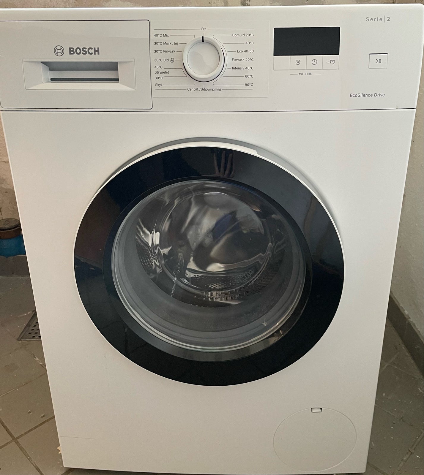 Bosch vaskemaskine, WAJ280A7SN, frontbetjent