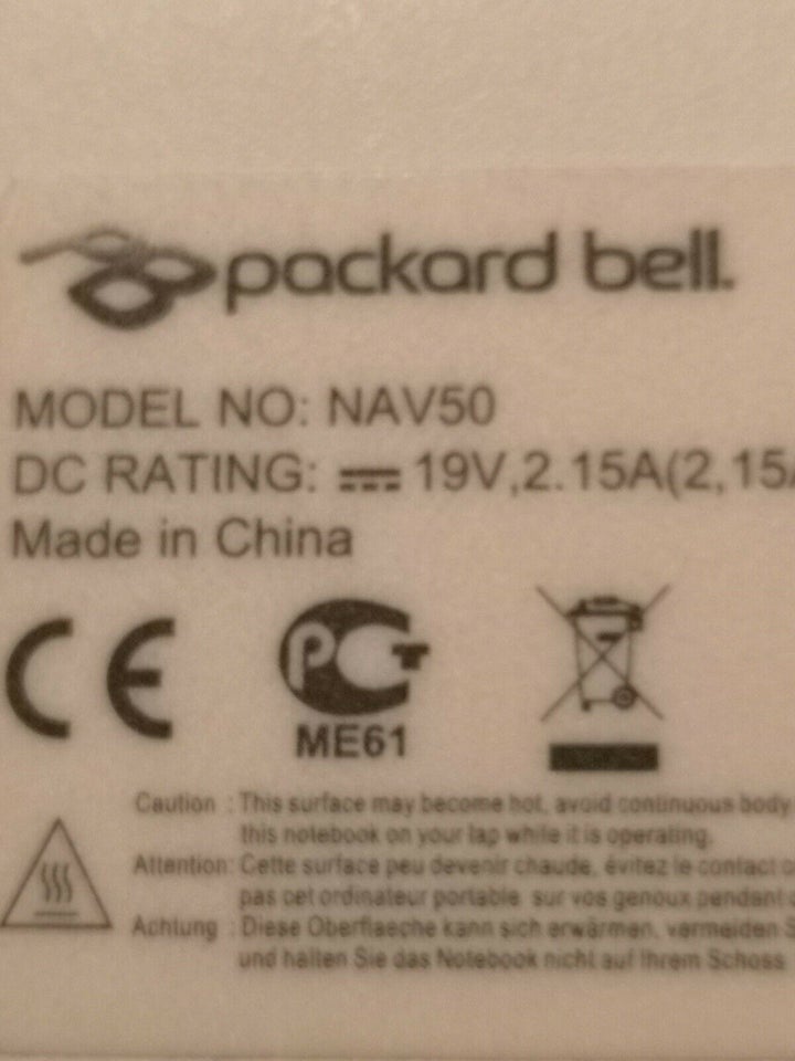 Packard Bell Nav50, 1gb GB ram, GB harddisk – dba.dk – og Salg Nyt Brugt