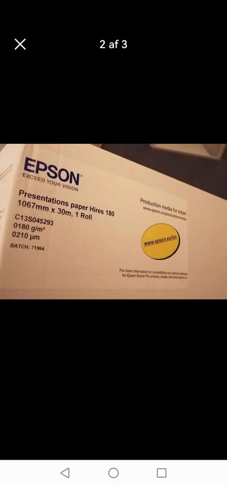 Epson Presentation Paper HiRes 180 - 1067 mm x 30