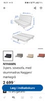Sovesofa, Nyhamn Ikea, b: 140 l: 200