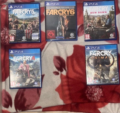 Alle far cry spil , PS4, action, "Jeg sælger disse PS4 Far Cry-spil: Far Cry 6, 5, 4, New Dawn og Pr