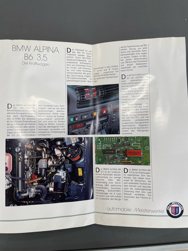 Vintage katalog BMW Alpina E30 B3 2.7+B6 , BMW Alpina