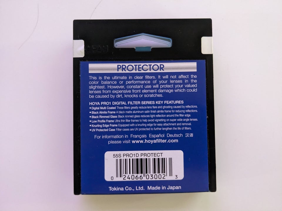 Filter, Hoya, Pro1 Digital Protector Filter 55 mm