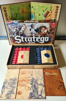 Stratego Original, Stratego, brætspil, Flot Statego Spil komplet med Bræt, Kort, diverse Mapper, pæn