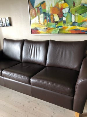 Sofa, læder, 3 pers., Hjort Knudsen sofa, står helt som ny. 
Har den bedste siddekomfort, hvis du ev