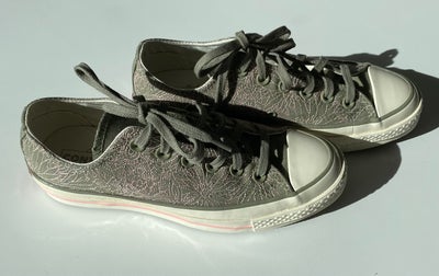 Sneakers, str. 37,5, Convers All Star,  Lysegrøn med pink mønster,  Kanvas,  Ubrugt, Converse All St