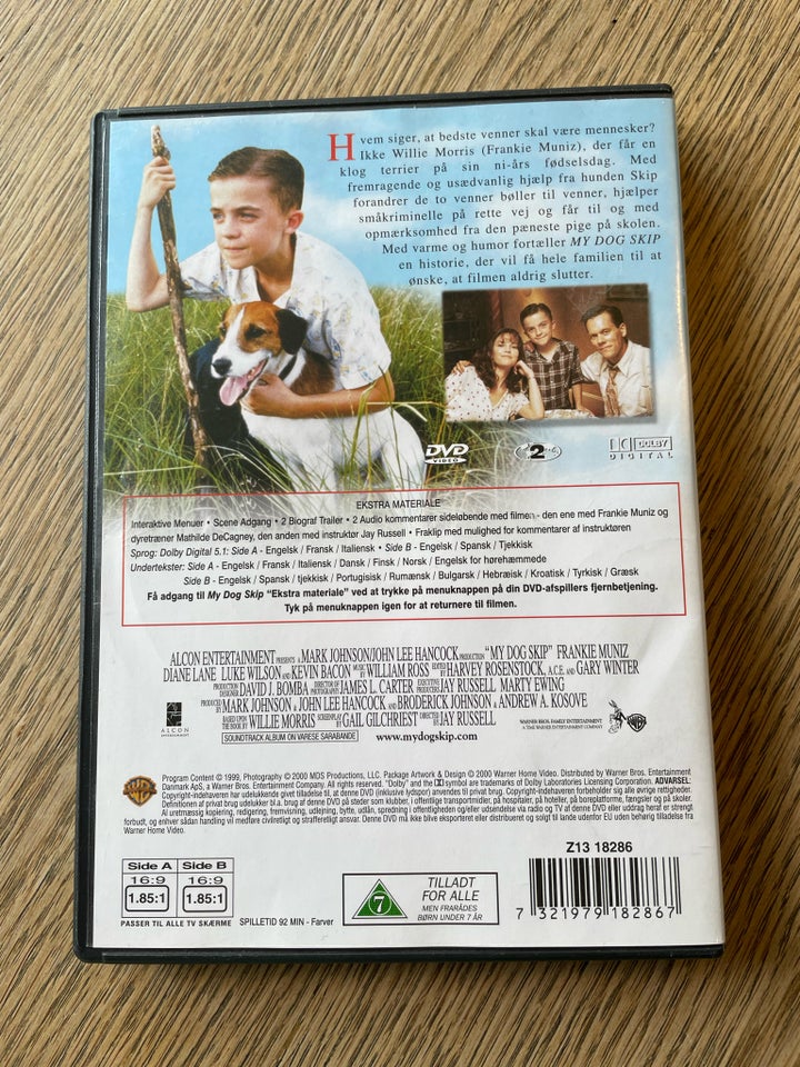 My Dog Skip, DVD, familiefilm