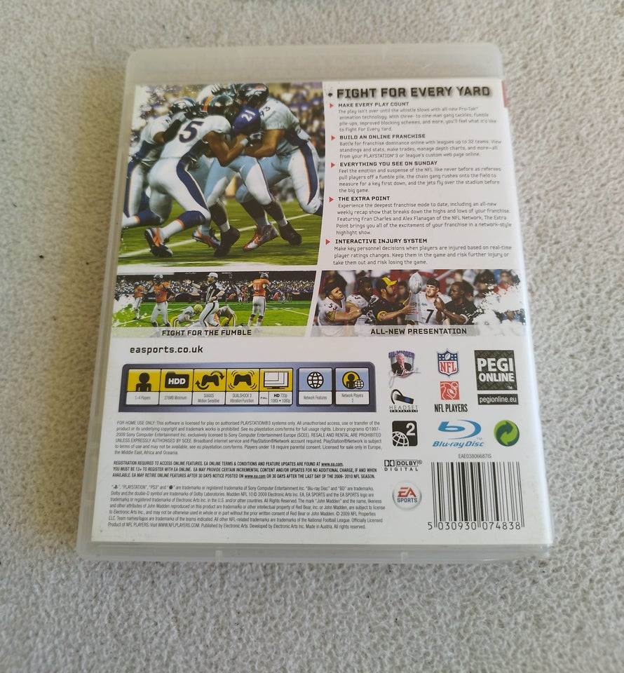 Madden NFL 10 - PS3 Spil / Playstation 3 Spil, PS3