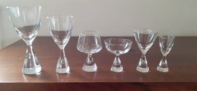Glas, Holmegaard Glasværk, Prinses, Prinses glas fra Holmegaard Glasværk, hele og uden skår.
6 rødvi