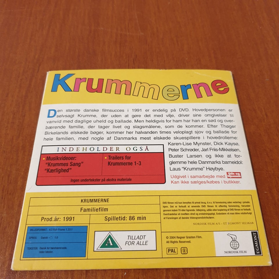 Krummerne, instruktør Sven Methling, DVD