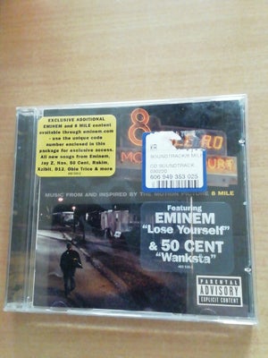 Eminem 50 Cent D12 m fl: 8 mile, andet, Skriv venligst inde på Annnoncen
Cd har lettere brugspor men