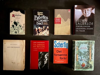 103 bøger, forfattere A-L, Karen Blixen, Selma Lagerlöf, Hans Scherfig, genre: roman, Prisen er inkl