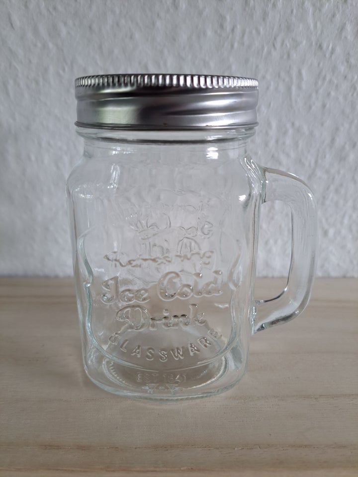 Glas, Drikkeglas med hank, Mason Jar