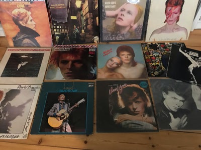 LP, David Bowie, David Bowie-samling  (13 plader), Rock, David Bowie-samling i god stand. Sælges sam