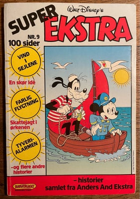 Anders And Super Ekstra 1989 nr. 9, Walt Disney, Tegneserie, Pænt eksemplar