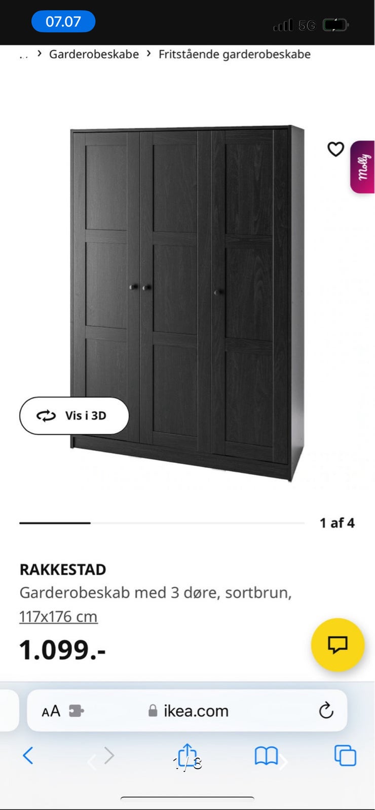 Garderobeskab, Ikea