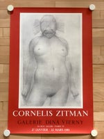 Original litografisk plakat, Cornelia Zitman, b: 51 h: 77