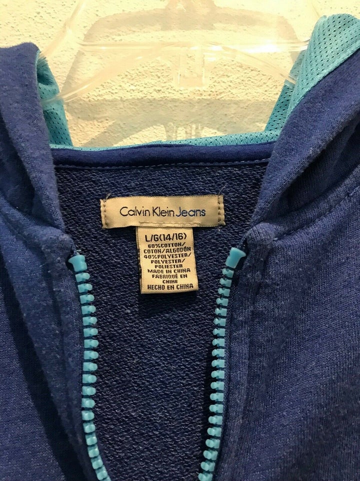 Hættetrøje, Calvin Klein Jeans Hoodie med zip, Calvin Klein