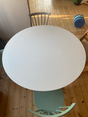 Spisebord, Eg, b: 120, Diameter. 74cm højt. Pænt bord malet bordplade 