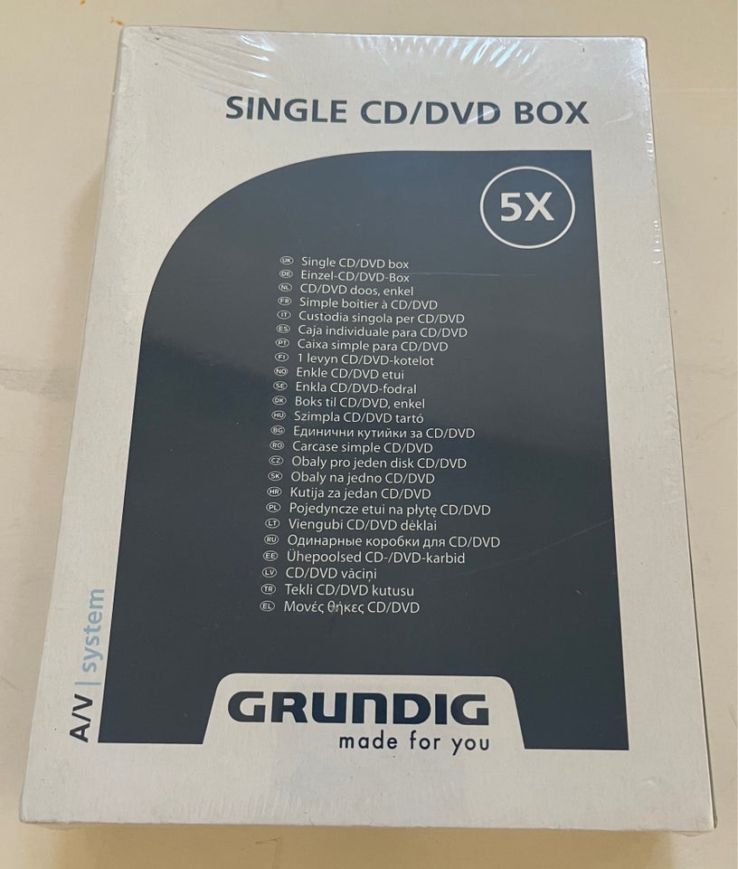 Single CD/DVD box, andet medie, andet