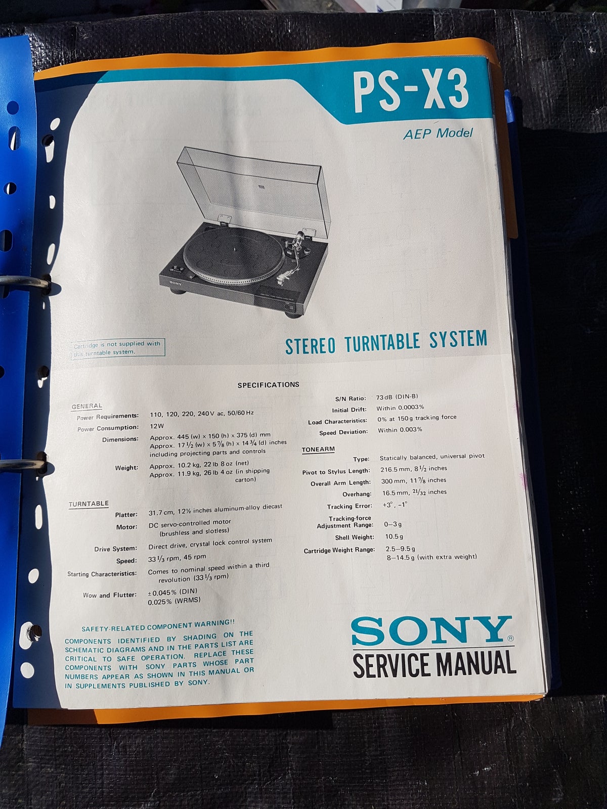 2 fyldte mapper Sony service manuel, Sony, God