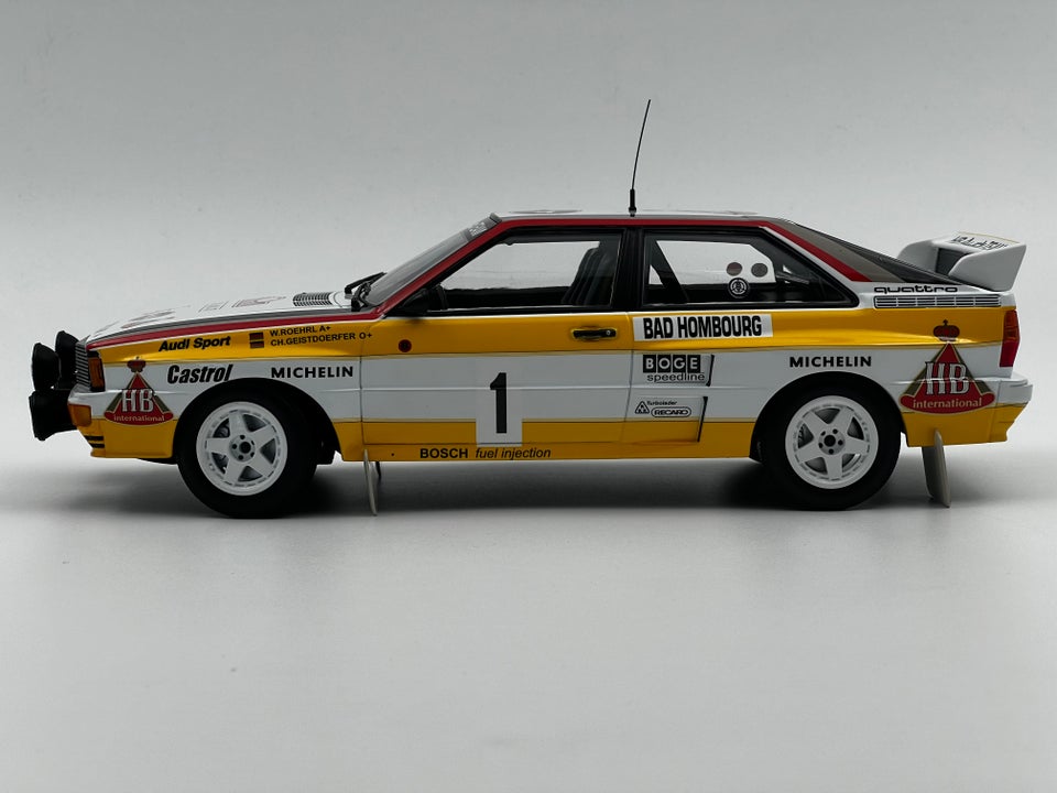 Modelbil, 1984 Audi Coupé Quattro A2 RMC, skala 1:18