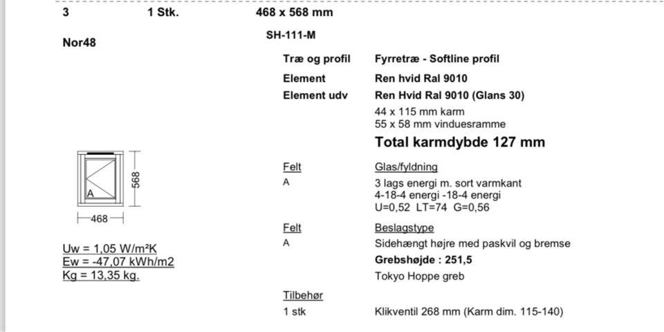 Sidehængt, træ/alu