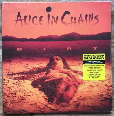 LP, Alice In Chains, Dirt (2 LP GUL VINYL), Udgave på limited gul vinyl.
Stadig i folie (sealed).
Co