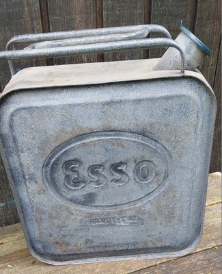 ESSO Handy-can 10 L., ESSO, Dansk produceret ESSO 10 liters metal handy-can samt lille ESSO skruetræ