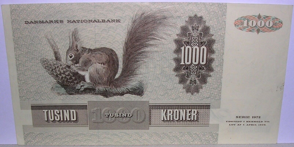 Danmark, sedler, 1000