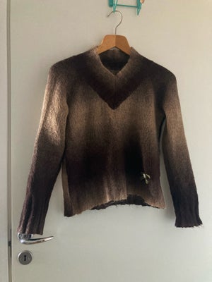 Sweater, Vintage , str. 36, Brown, Mohair,acrylic, Næsten som ny, Warm vintage sweater with Mohair 
