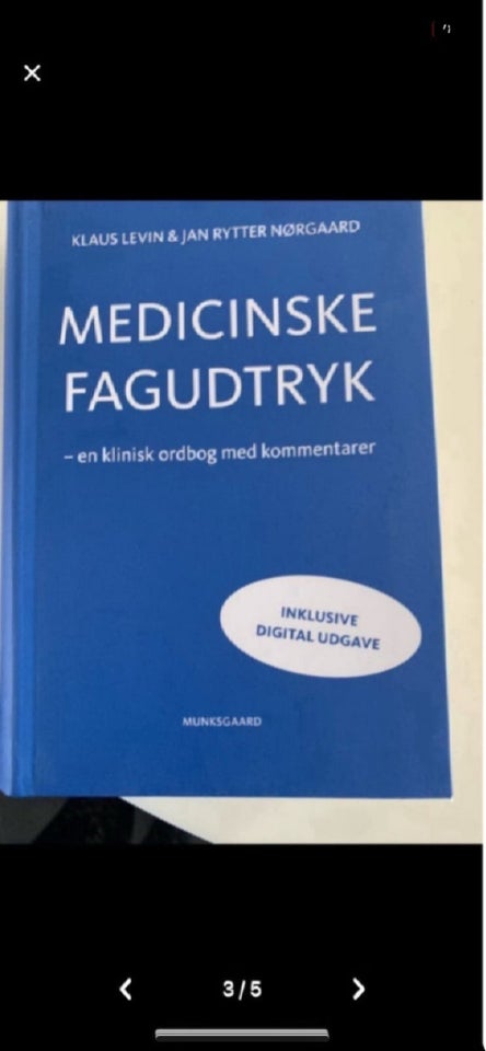 Medicinske fagudtryk , Klaus Levin og Jan Rytter Nørgaard ,