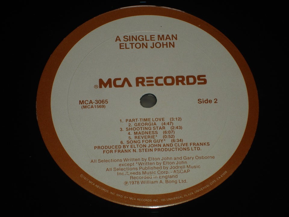 LP, Elton John – A Single Man