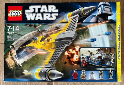 Lego Star Wars, Naboo Starfighter (7877), Kasse og manual medfølger.