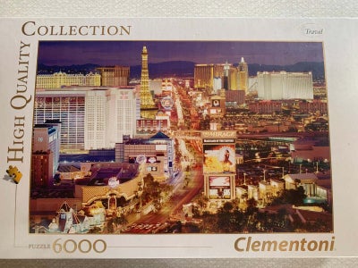 Puslespil, 6000 brikker, Tema: Las Vegas Mrk. Clementoni High QuLITI Collection. Færdig str.: 168,6 