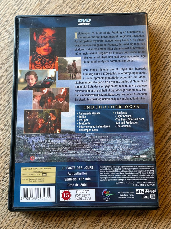Pagten - Brotherhood Of The Wolf, DVD, eventyr