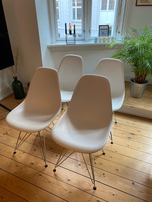 Eames, Eames Plastic Side Chair DSR, Stol, Sælger 4 stk Eames Plastic Side Chair DSR, forkromet fra 