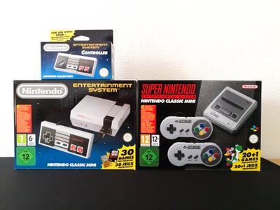 Nintendo NES, NES & SNES Mini, Helt nye konsoller

Jeg sælger her mine to Nintendo Classic konsoller