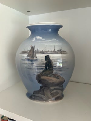 Vase, Vase - motiv Den lille havfrue, Royal Copenhagen, Royal Copenhagen.
Vase med motiv af Den lill