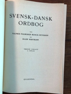 Svensk-Dansk Ordbog. Den - Dba.dk - Køb Og Salg Af Nyt Og Brugt