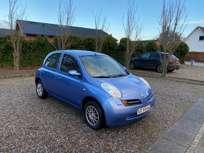 Nissan Micra, 1,2 Visia, Benzin, 2003, km 220000, blå, aircondition, ABS, airbag, alarm, 5-dørs, cen