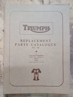 Triumph 500 og 650cc Pre Units Triumph reservedels katalog