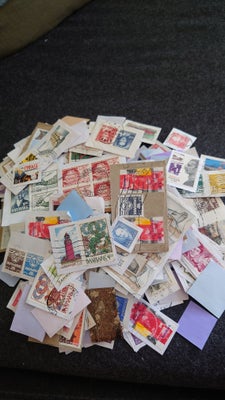 Danmark, stemplet, Afklippet frimærker over 300 mærker. Danmark