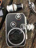 Paillard Bolex E8 Film Kamera 3 linser Læderetui